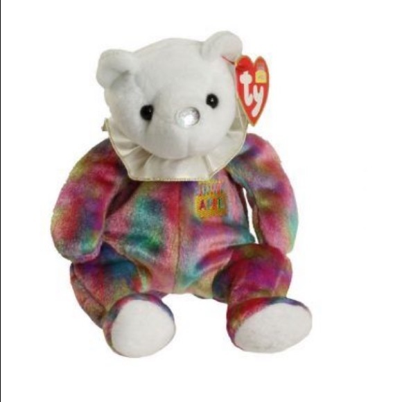 2001 April the Birthday Bear Beanie Baby (1st Series) - Picture 1 of 8